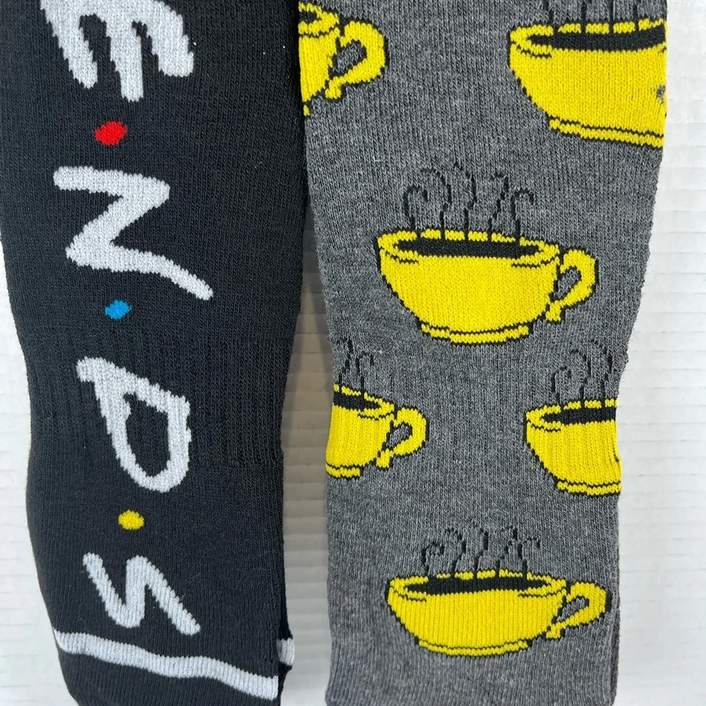 FRIENDS Socks 2 Pair TV Show Central Perk Logo Licensed